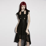 Lurid Gothic Lace Ruffle Dress