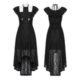 Lurid Gothic Lace Ruffle Dress