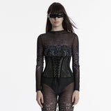 Wormwood Women's Cyberpunk Underbust Corset in Black
