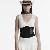 Mildew Punk Zipped Mesh Corset Belt