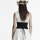 Mildew Punk Zipped Mesh Corset Belt
