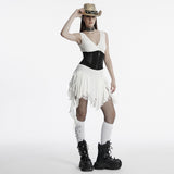 Mildew Punk Zipped Mesh Corset Belt