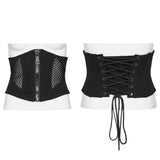 Mildew Punk Zipped Mesh Corset Belt