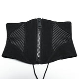 Mildew Punk Zipped Mesh Corset Belt