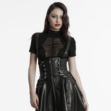 Marshlight Punk Buckle Faux Leather Underbust Corset