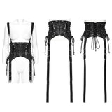 Marshlight Punk Buckle Faux Leather Underbust Corset