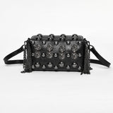 Cerberus Punk Chain Studded Clutch Bag