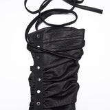 Carapace Punk Lace Lace-Up Arm Warmers