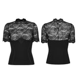 Tarot Gothic Lace Sheer Shirt