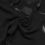 Sepulchre Gothic Faux Leather Details Top