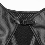 Sepulchre Gothic Faux Leather Details Top