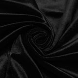 Sever Women's Gothic Velvet Hook-Front Long Sleeve Top in Black