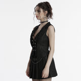 Larkspur Gothic Lace Ruffle Vest
