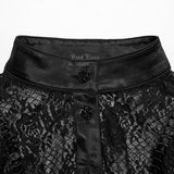 Amaranth Victorian Gothic Lace Sheer Blouse