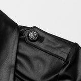 Darkwood Punk Faux Leather Zipped Shirt