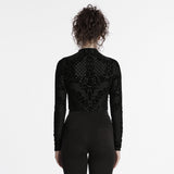 Naphtha Gothic Velvet Zipped Top