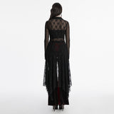 Algol Gothic Lace Sheer Long Top