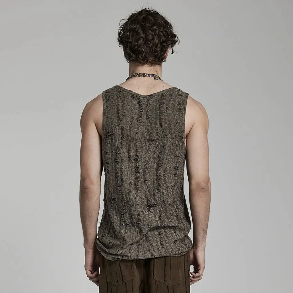 Oblivion Tank Top (Brown) - PunkRave
