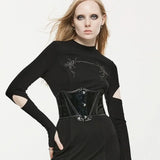 Obsidian Elegance - PU Corset - PunkRave