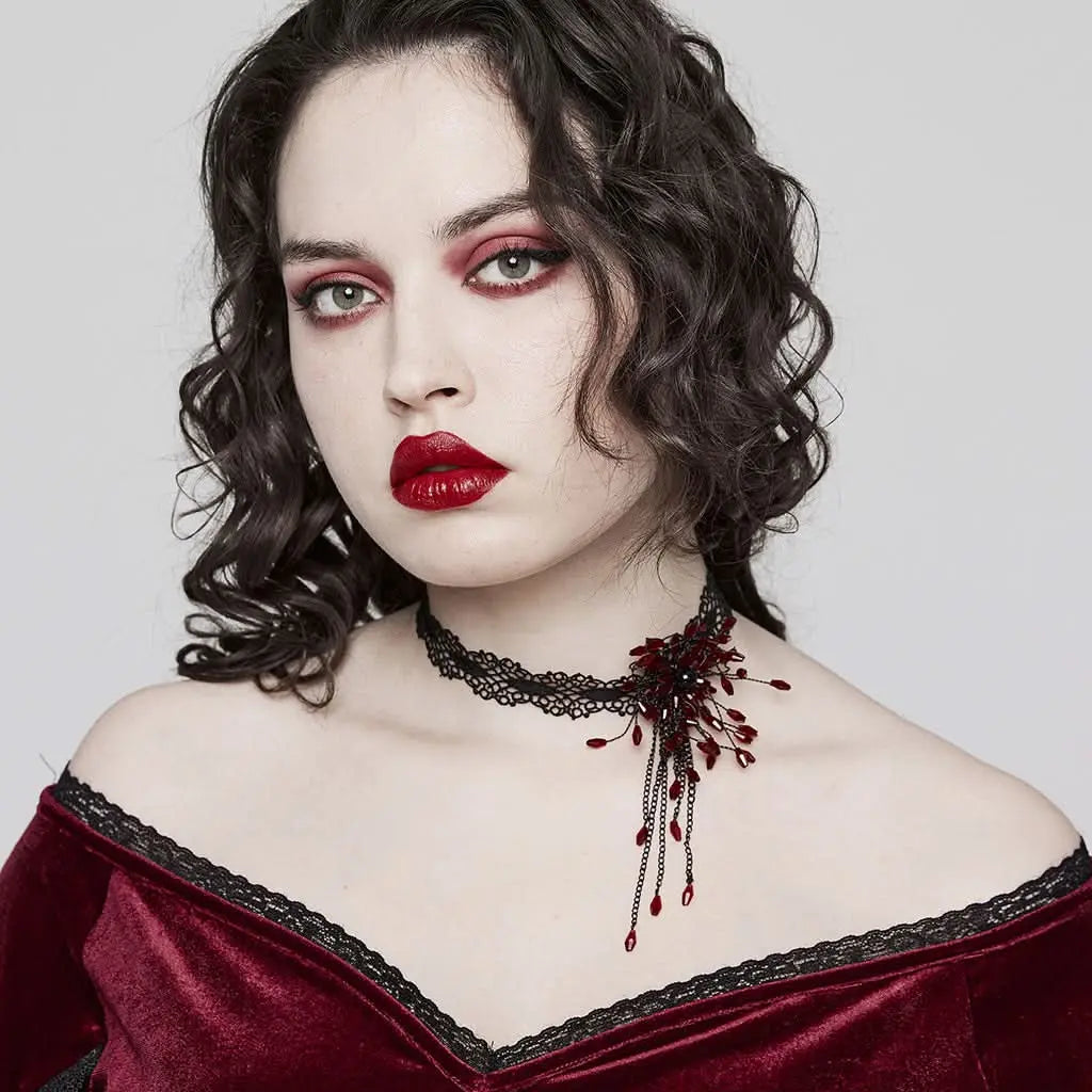 Occult Lace Choker - PunkRave