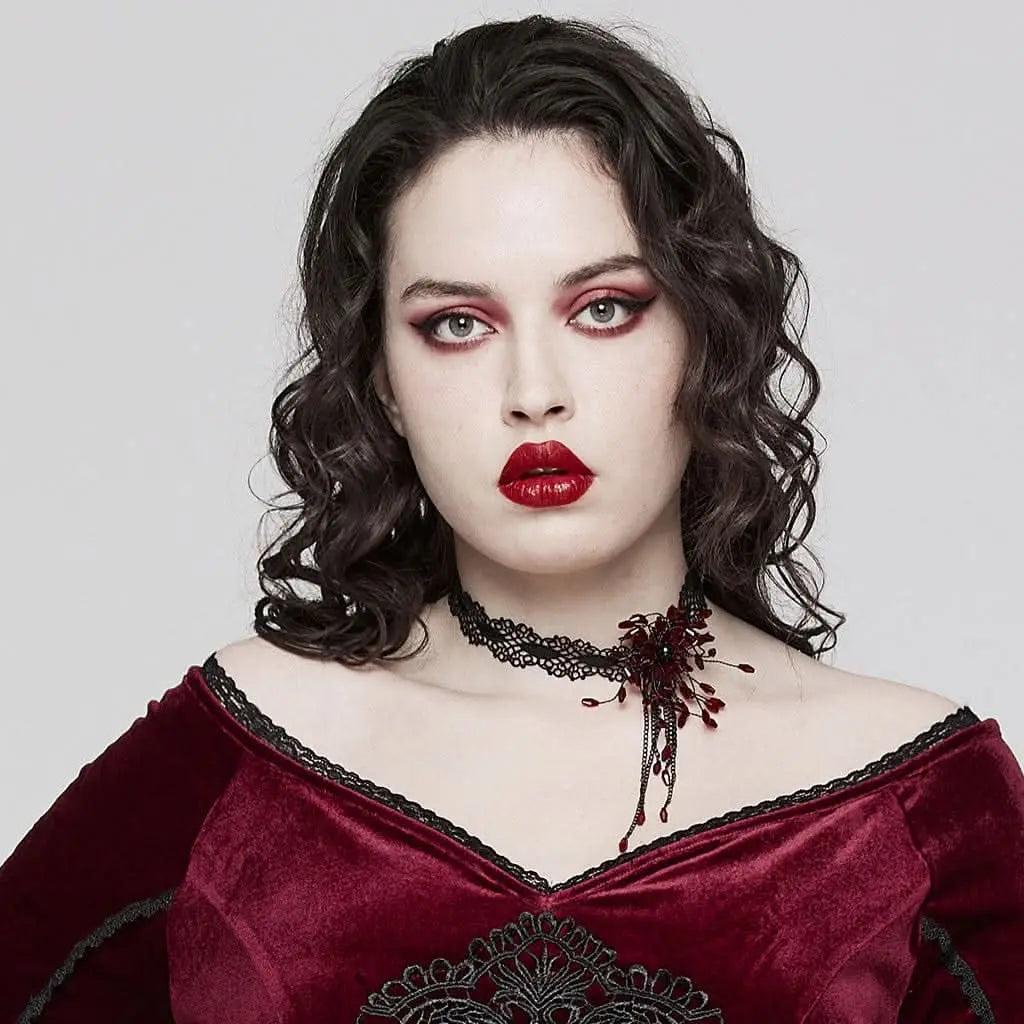 Occult Lace Choker - PunkRave