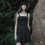 Olga Slip Dress (Black Gray) - PunkRave