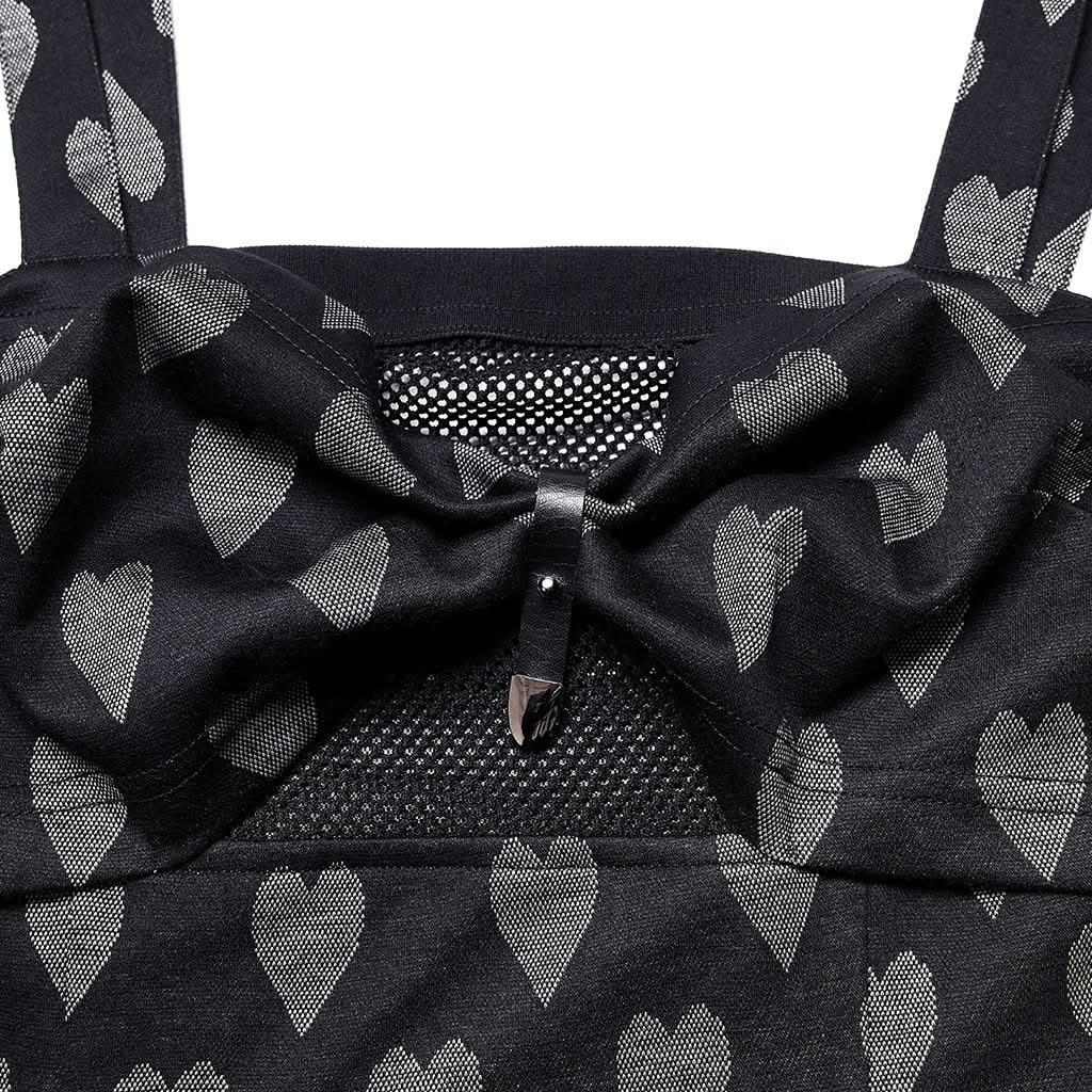 Olga Slip Dress (Black Gray) - PunkRave