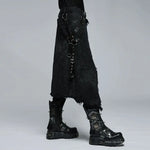 Orpheus Distressed Kilt With Leather Straps - PunkRave