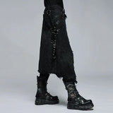 Orpheus Distressed Kilt With Leather Straps - PunkRave
