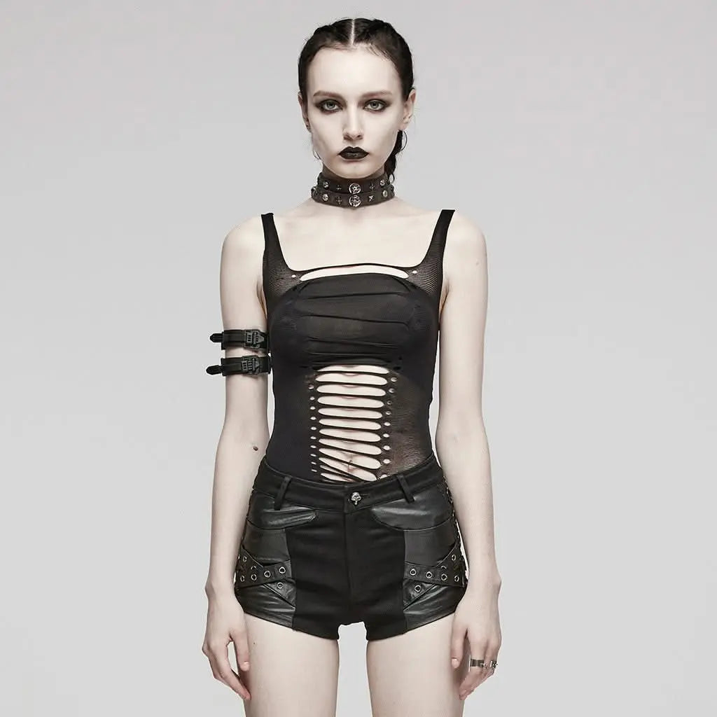 Outlaw Distressed Top - PunkRave