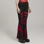 Pariah Flared Trousers (Red) - PunkRave
