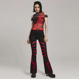 Pariah Flared Trousers (Red) - PunkRave