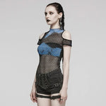 Phoenix Mesh Crop Top (Neptune's Trident) - PunkRave