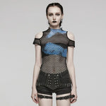 Phoenix Mesh Crop Top (Neptune's Trident) - PunkRave