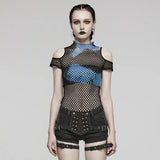 Phoenix Mesh Crop Top (Neptune's Trident) - PunkRave