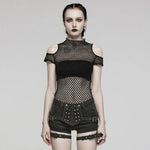Phoenix Mesh Crop Top (Shadow Essence) - PunkRave