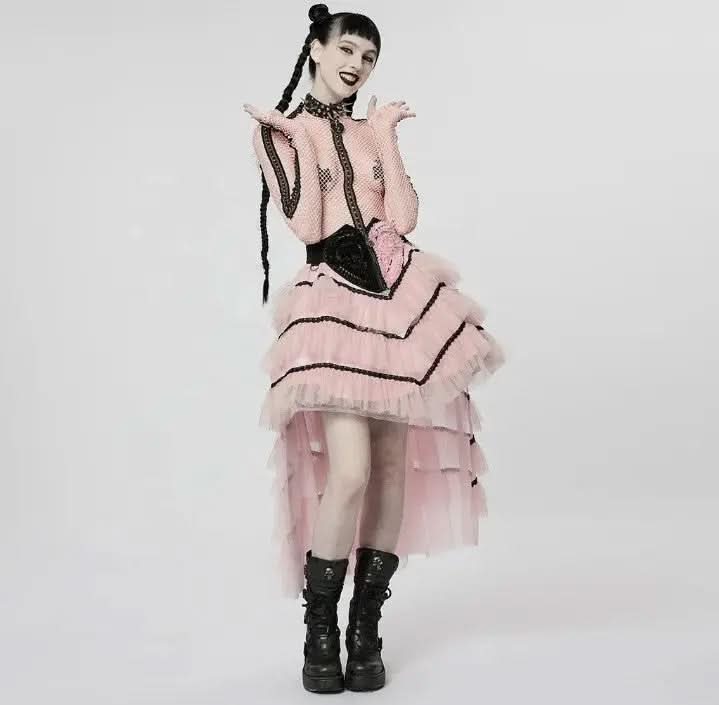 Poison Apple Waterfall Skirt - Pink My Store