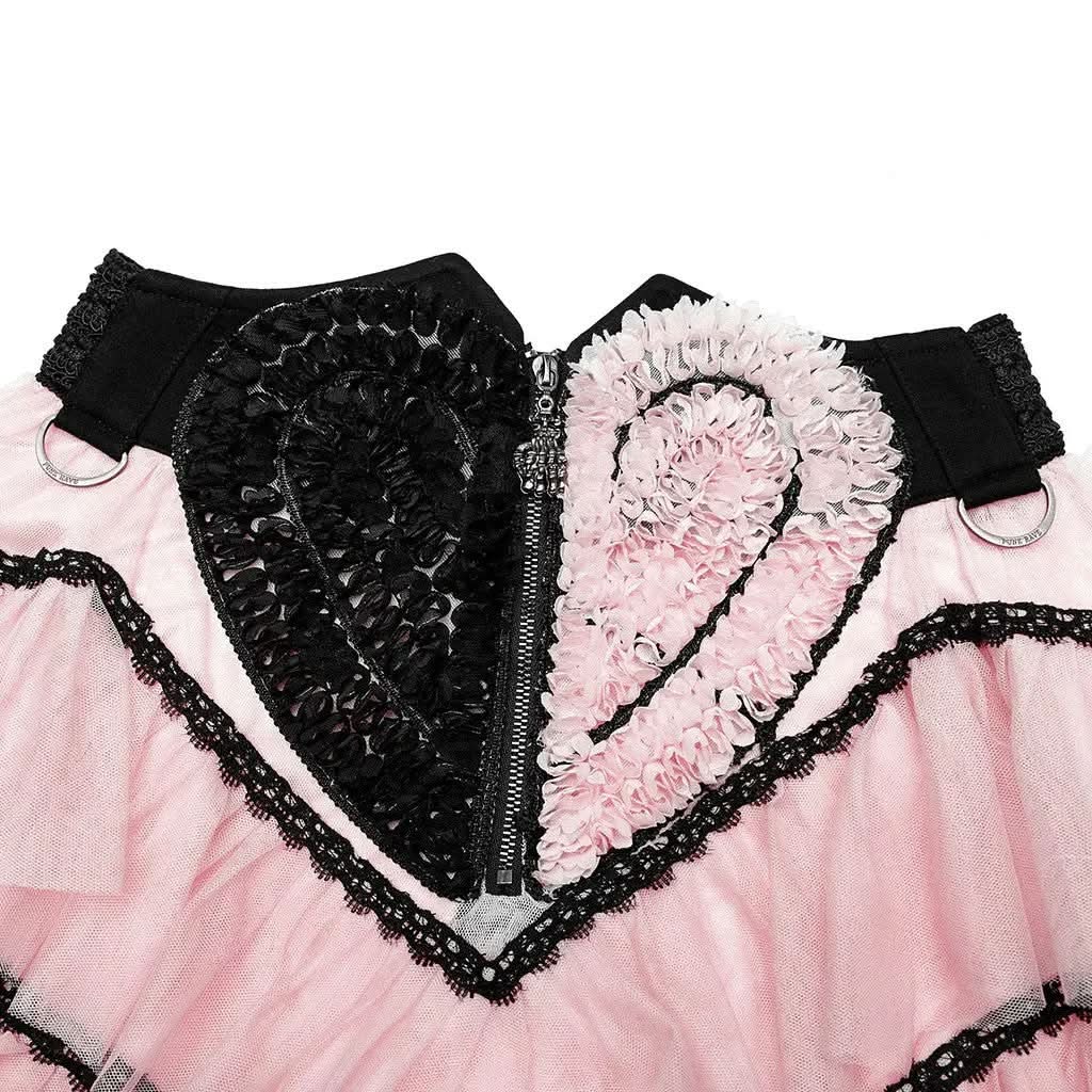 Poison Apple Waterfall Skirt - Pink My Store