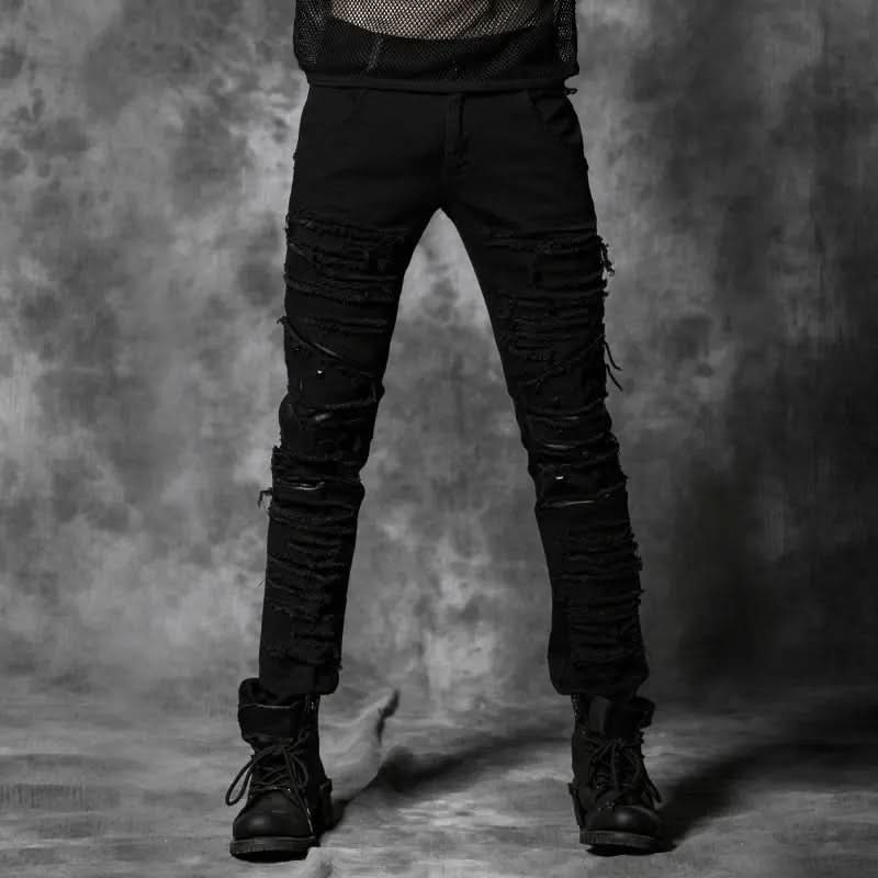 Punk ripped jeans - PunkRave