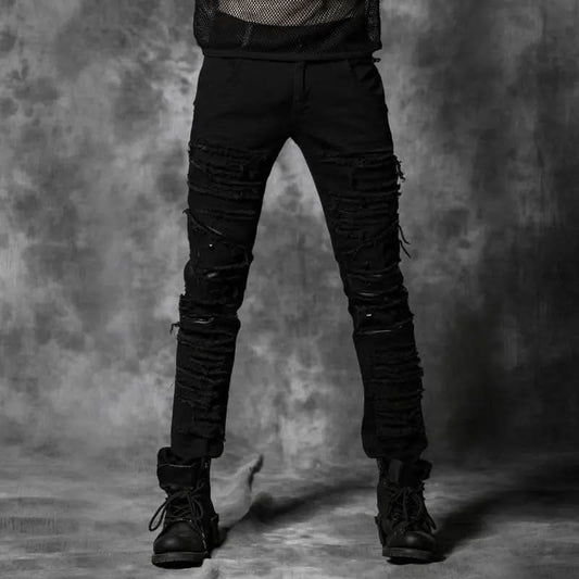 Punk ripped jeans - PunkRave