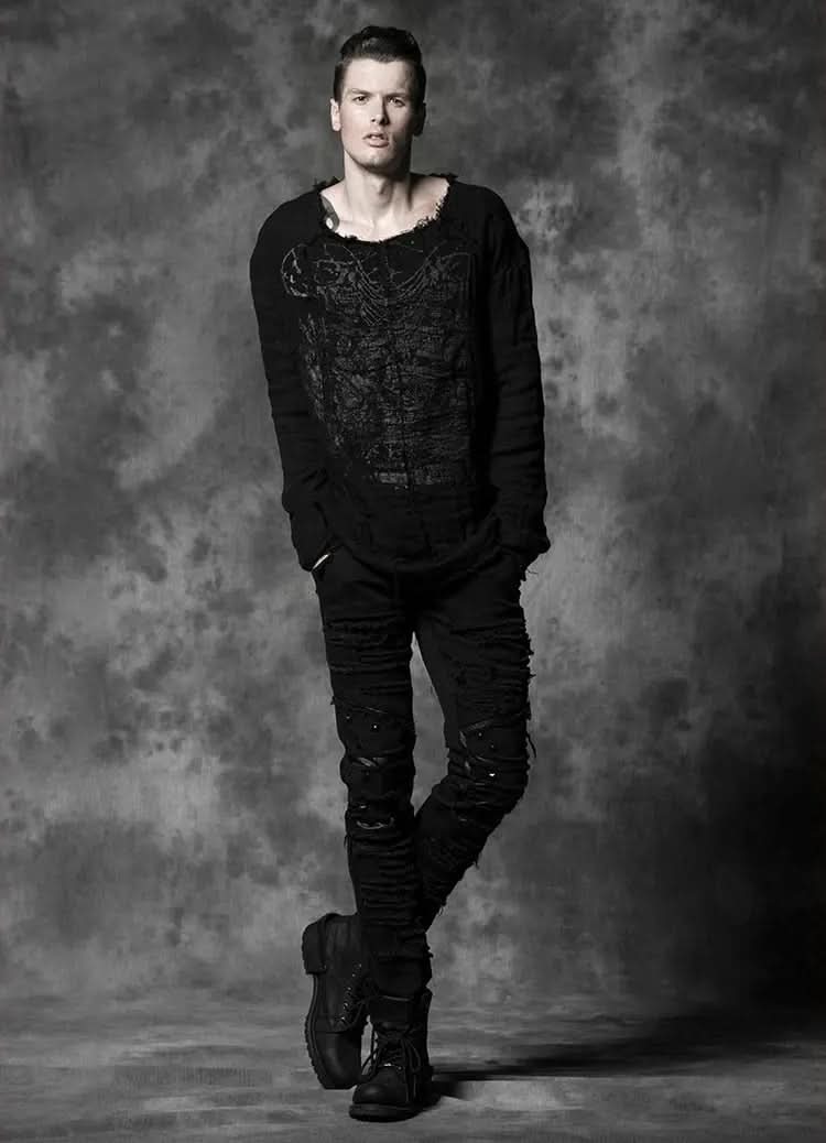 Punk ripped jeans - PunkRave