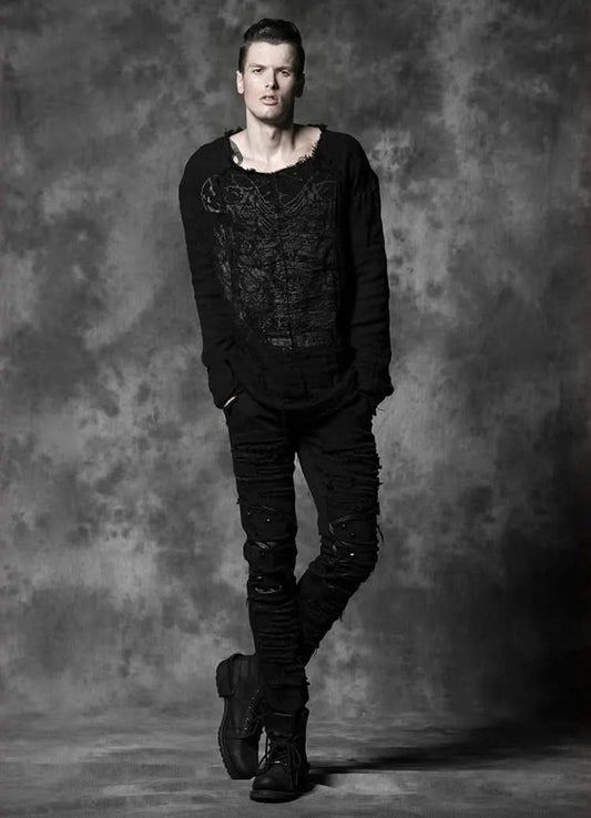 Punk ripped jeans - PunkRave