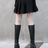 Radiate Plaid Mini Skirt With Zippers - PunkRave