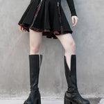 Radiate Plaid Mini Skirt With Zippers - PunkRave