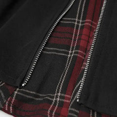 Radiate Plaid Mini Skirt With Zippers - PunkRave