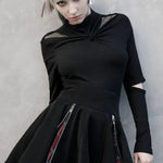 Radiate Plaid Mini Skirt With Zippers - PunkRave