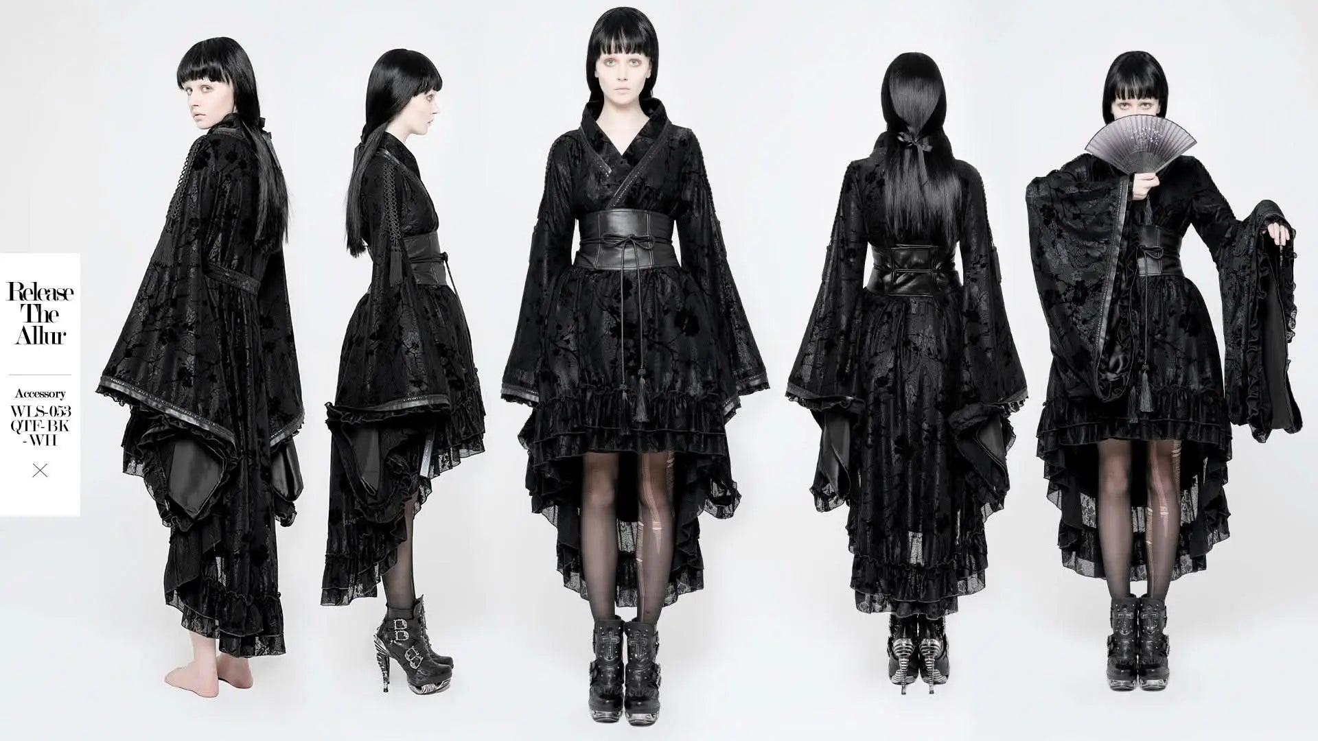 Raven Ink kimono Dress - PunkRave