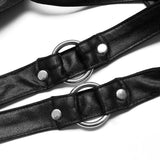 Razorblade Kiss Suspender Crop Top - PunkRave