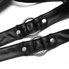 Razorblade Kiss Suspender Crop Top - PunkRave