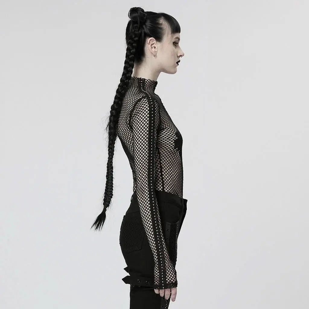 Razzle Dazzle Mesh Tee - Black - PunkRave